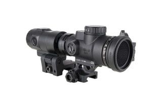 Trijicon MRO SD Patrol red dot optic with magnifier.